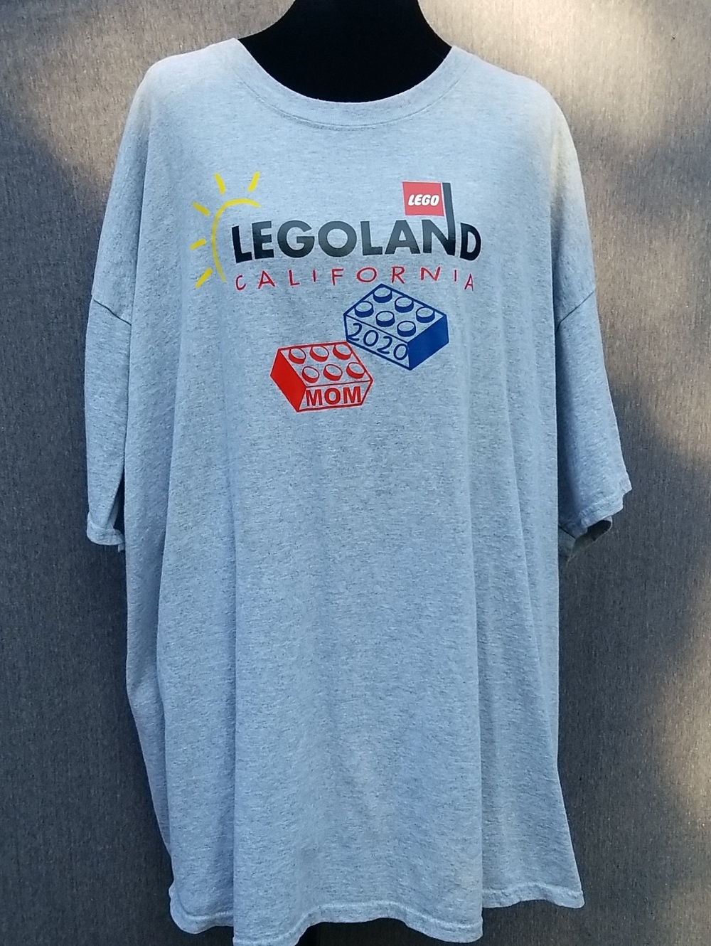 LEGOLAND California Light Gray Tee with Red, Blue & Yellow Graphics